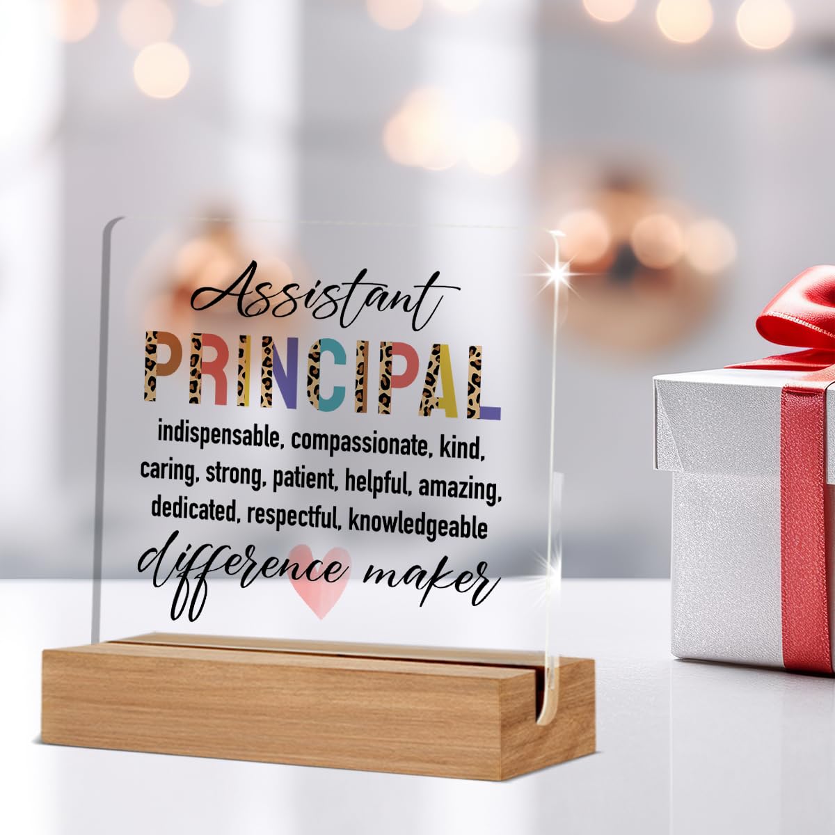 Assistant Principal Gifts for Women Men, Assistant Principal Appreciation Gifts Back to School, Unique Office Decorative Signs Plaque for Desk