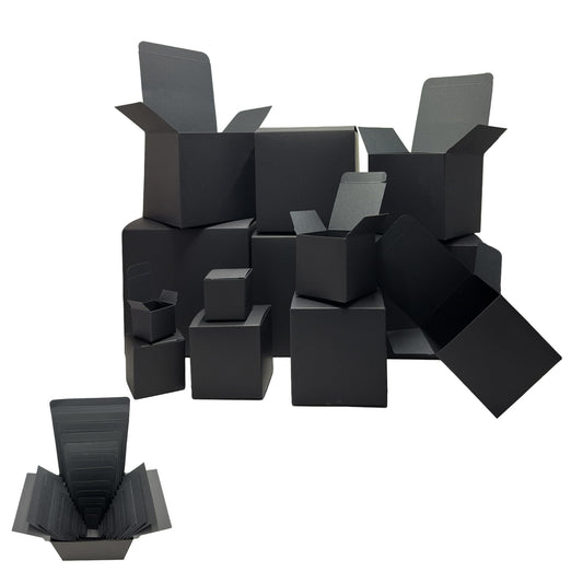 Ketifertic 13PCS Black Surprise Nesting Boxes, Prank Gift Box Assorted Sizes, Funny Gag Gift for Birthday Party Weddings Halloween Anniversaries Christmas Holidays, 1.2-5.9 Inch