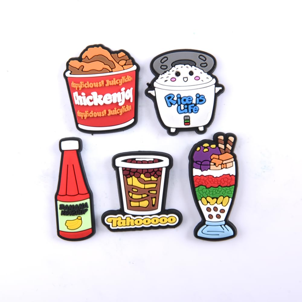 Decwenme Lot of Fast Food Shoes Charms Men Women Shoe Decoration Accessories For Boys Girls Adult Party Favor