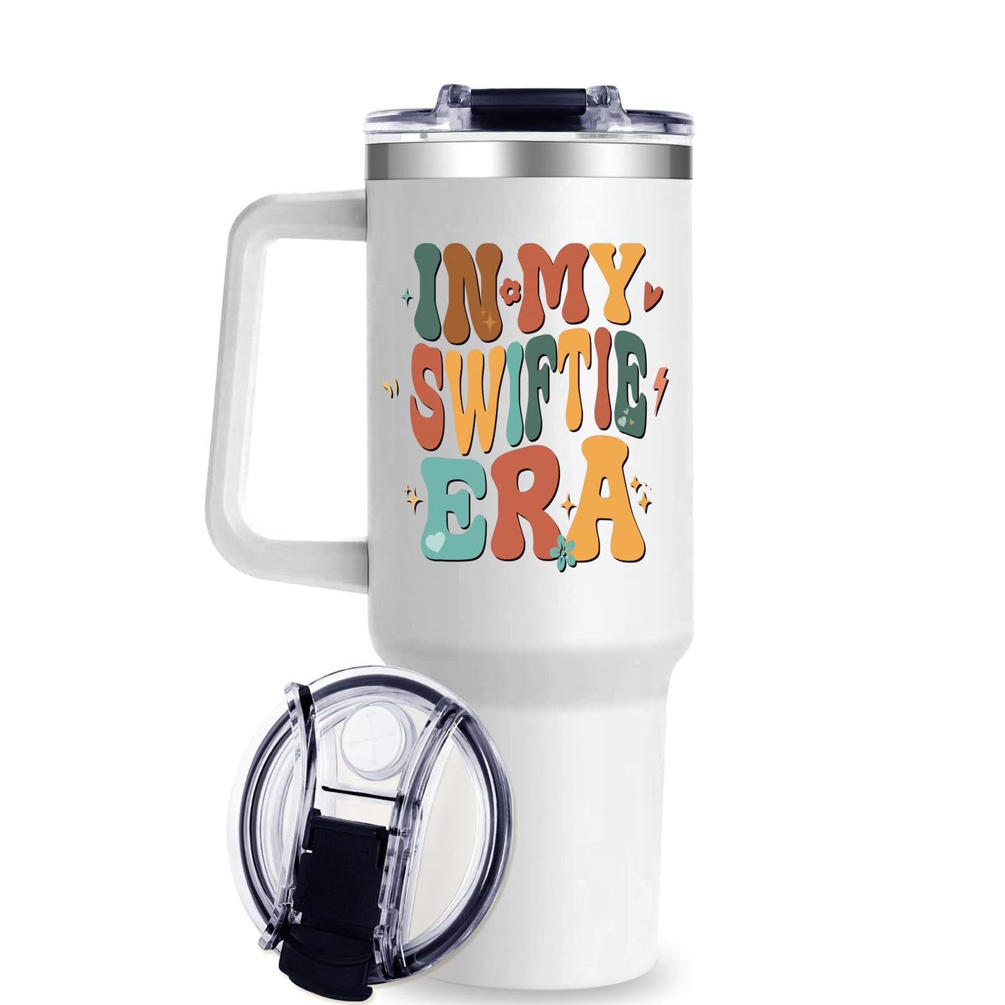 40Oz Tumbler for Singer Fans Perfect Swi- ftie Gifts for Women In My Swi- ftie Era Tumbler with Handle for Girls Music Fans Friends Besties Sisters