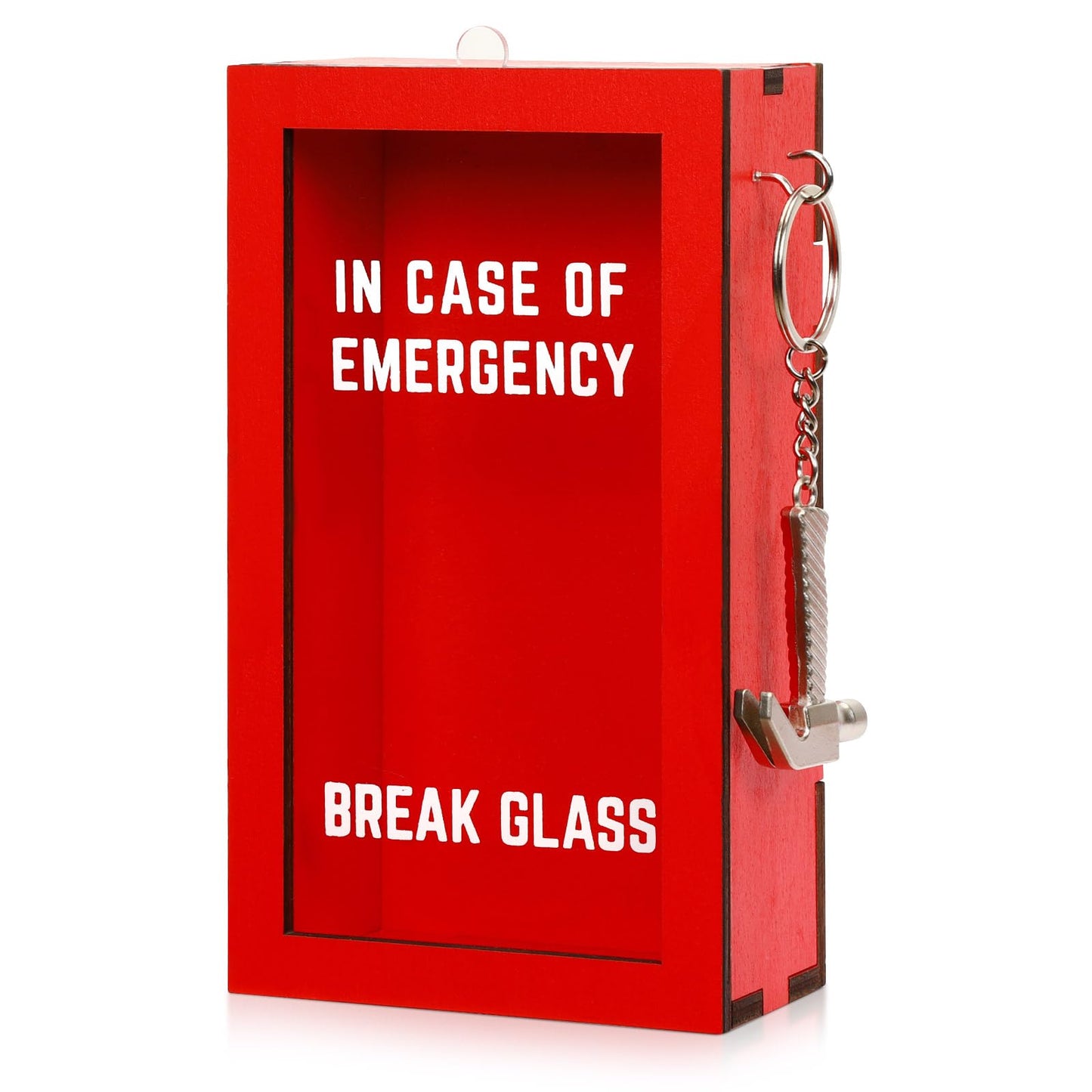 Funny Gift Emergency Box w/Hammer, Break in Case of Emergency Box, Personalized Prank Gag Gift for Birthday Holiday, Funny Office Desk Decor, White Elephant Gift for Friend Coworker Family