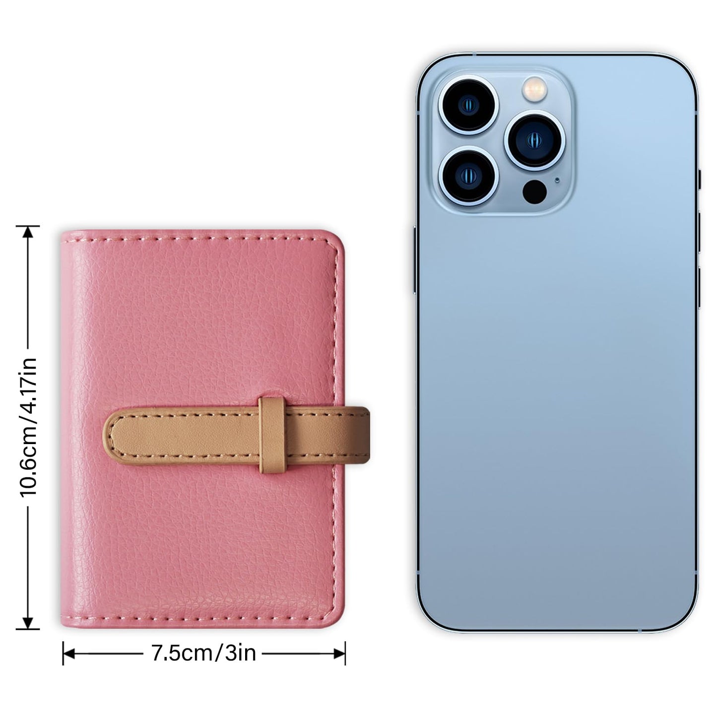 Credit Card Holder with 26 Suitable Slot, ID Card Case PU Leather Wallet for Women Men Business Organiser Pocket (Pink)