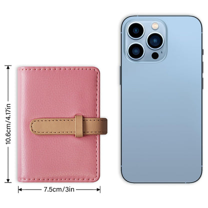 Credit Card Holder with 26 Suitable Slot, ID Card Case PU Leather Wallet for Women Men Business Organiser Pocket (Pink)