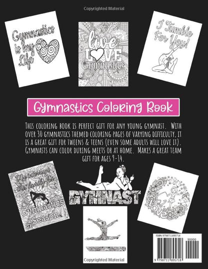 Gymnastics Coloring Book: A Great Gymnastics Gift for Girls, Tweens, and Teens