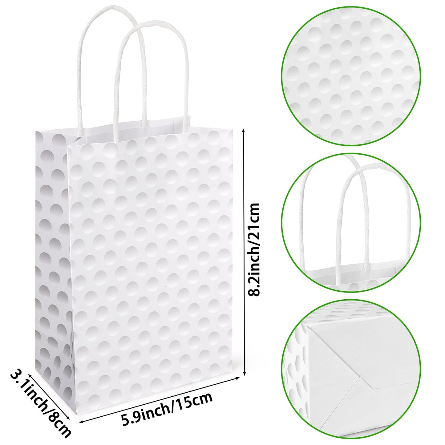 Lemicin 12 Pack Golf Gift Bag Golf Themed Party Favor Bags Candy Paper Goodie Bags with Handles Snack Party Favor Bag for kids Boys Birthday Baby Shower Decoration Supplies