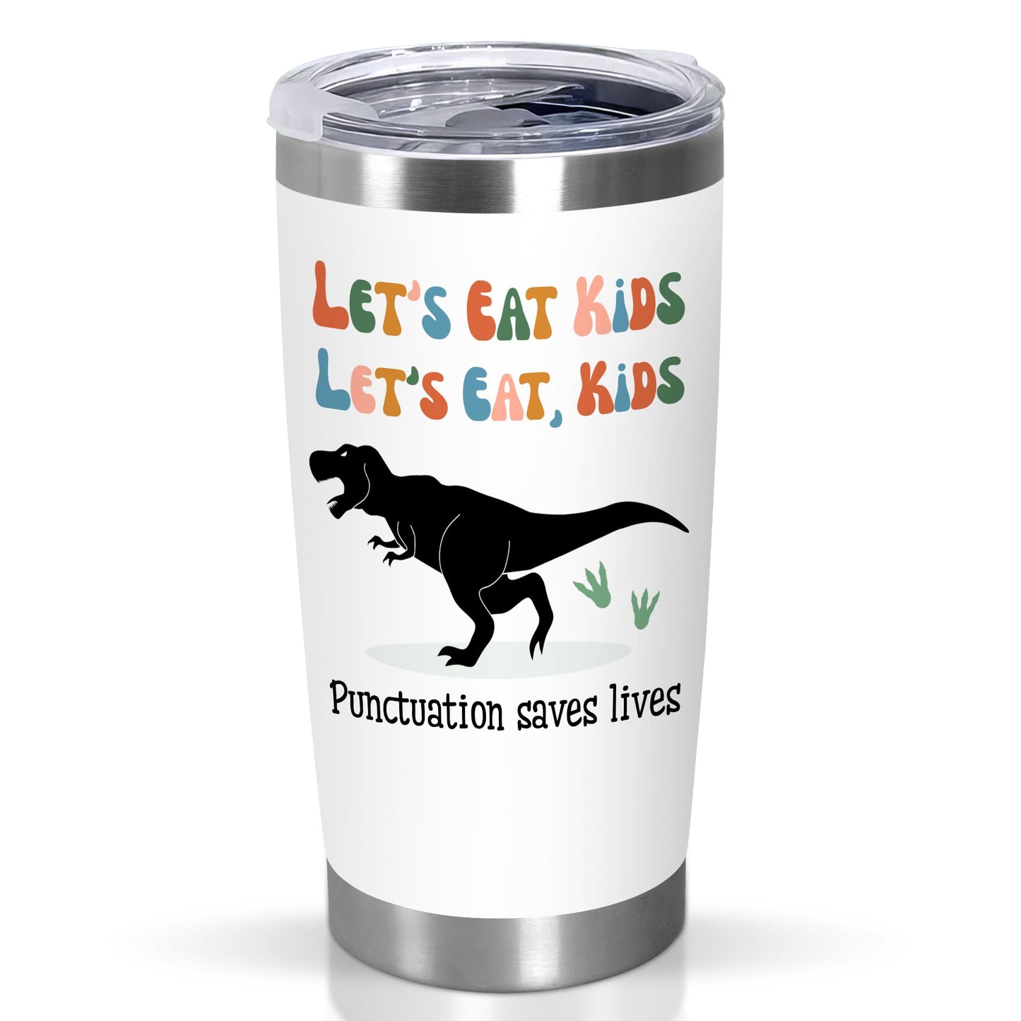 OASSIE Teacher Appreciation Gifts for Women Men - Saurus Kids 20 oz Stainless Steel Tumbler - Teachers Day Thank You Birthday Appreciation Gifts for Women Coworkers Teachers, Funny Teacher Gift Ideas