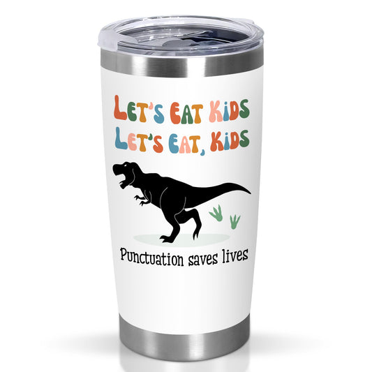 OASSIE Teacher Appreciation Gifts for Women Men - Saurus Kids 20 oz Stainless Steel Tumbler - Teachers Day Thank You Birthday Appreciation Gifts for Women Coworkers Teachers, Funny Teacher Gift Ideas