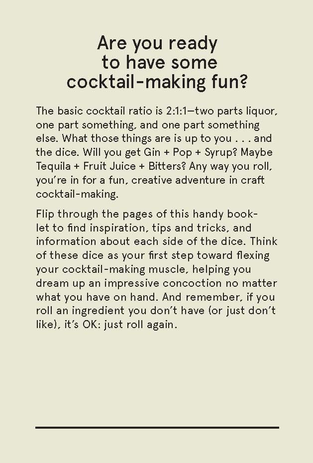 Cocktail Dice | Liquors, Mixers, & More | Roll for Over 200 Delicious Drink Combos!