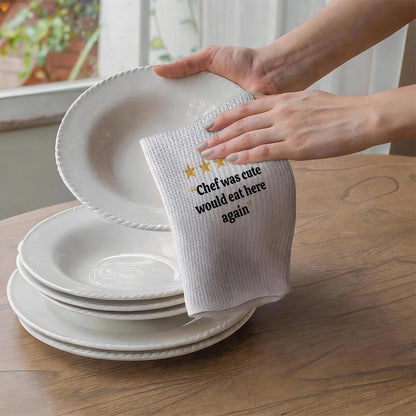 Funny Chefs Kitchen Towels - Chef Gifts, Funny Grilling Cooking Dish Towels, Tea Towel for Kitchen Decorative, Gifts for Chefs, Hand Cloth Tea Towel（14×24 Inch）