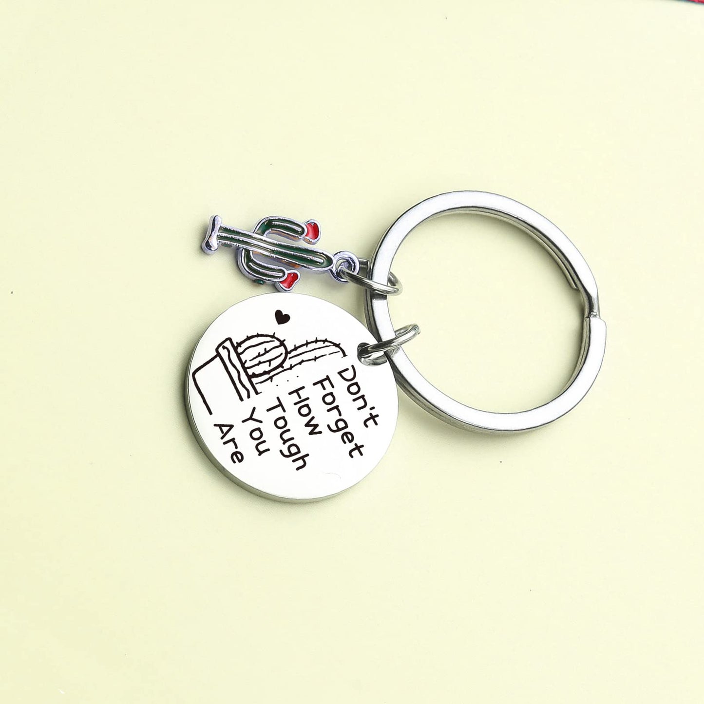 ZNOSVEI Cactus Keychain Encouragement Keychain For Women Cactus Decor Keychain