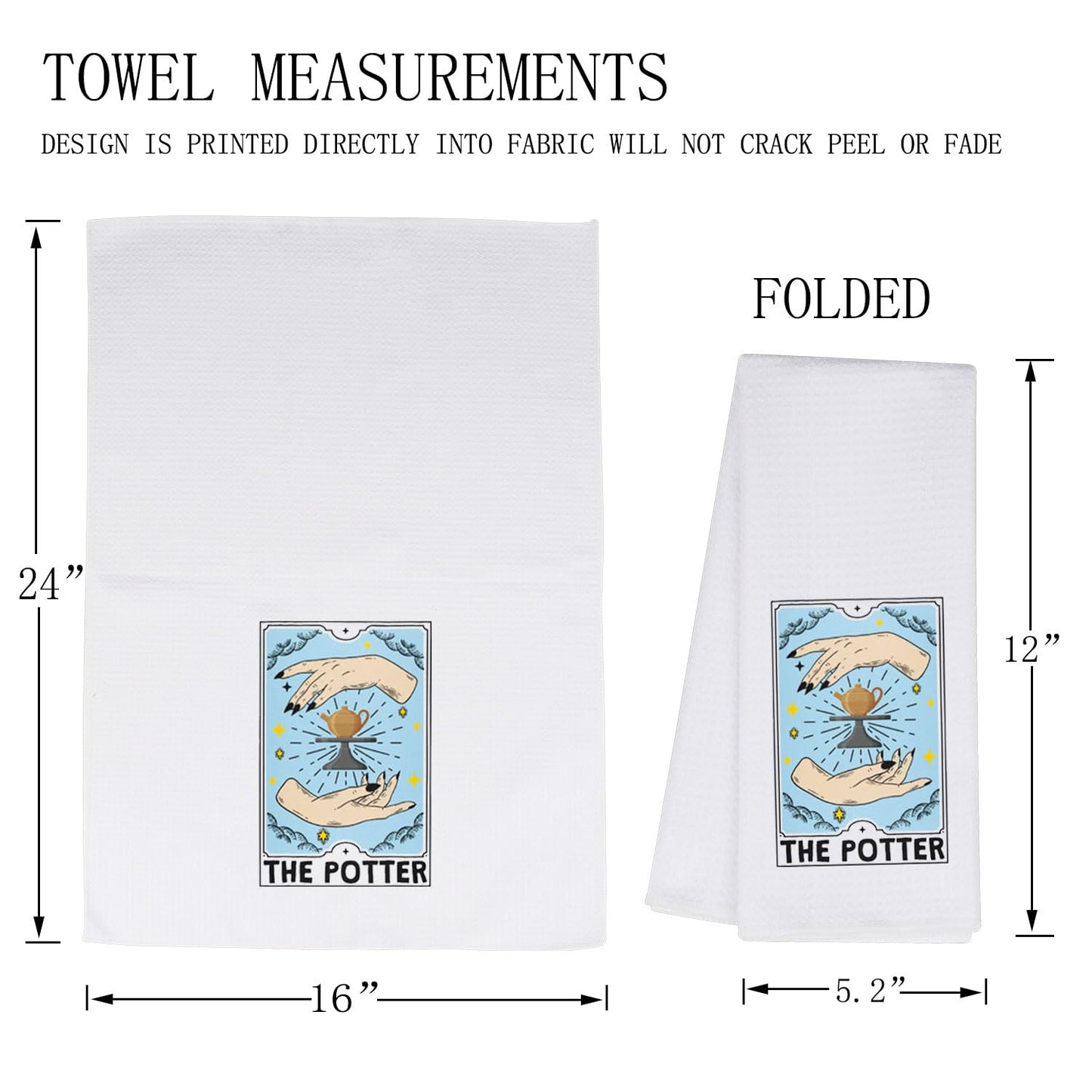 MBMSO Pottery Gifts Ceramic Pottery Towel Clay Pottery Maker Gift for Pottery Lover The Potter Ceramic Artist Gift Clay Towel (Pottery TW)