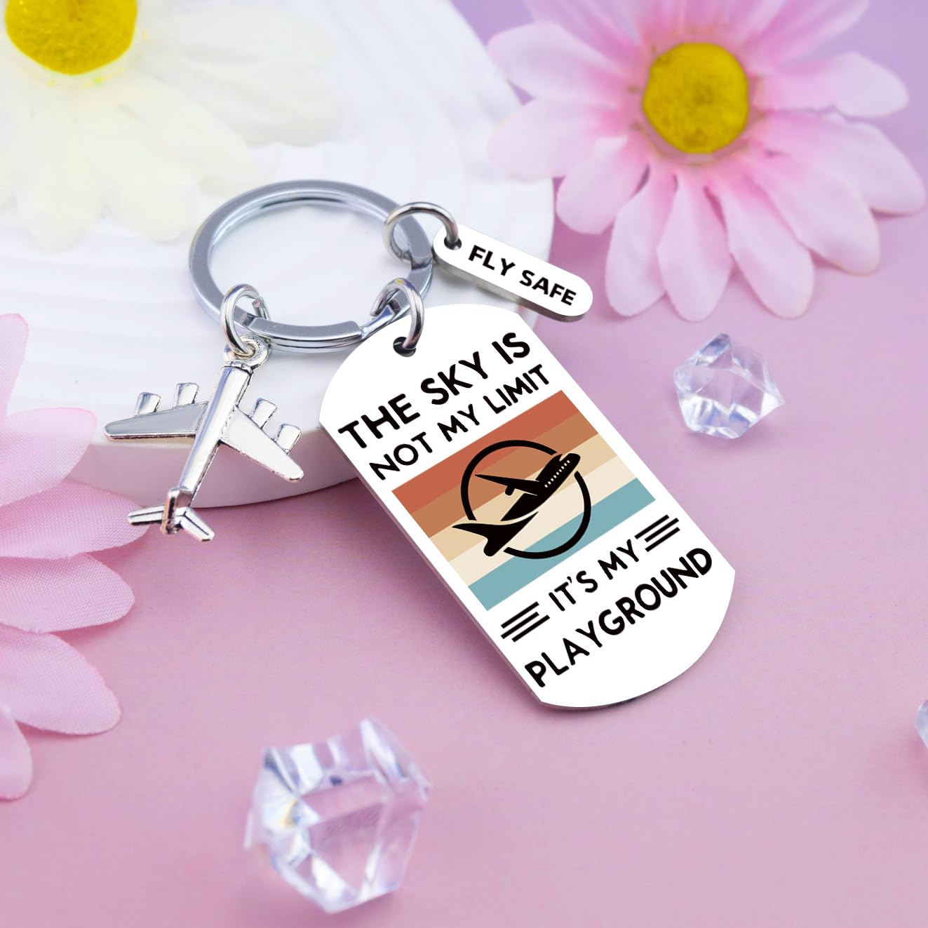 Pilot Gifts Pilots Airplane Keychain Gifts for Flight Attendant Aviation Lovers Cool Pilot Gift for Men Women Airplane Accessories Gifts for Pilots in Training Birthday Gift for Flight Attendants