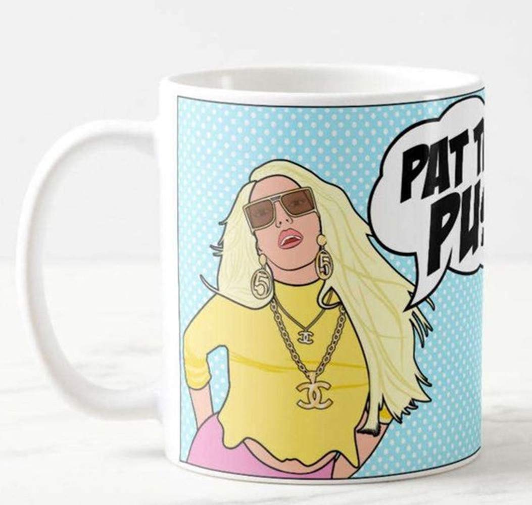 Real Housewives Of Beverly Hills - Erika Jayne - "Pat the Puss" Inspired Coffee Mug Gift, Reality TV, Bravo, Pop Culture, 11oz Ceramic Coffee Novelty Mug/Tea Cup, Mug Gift