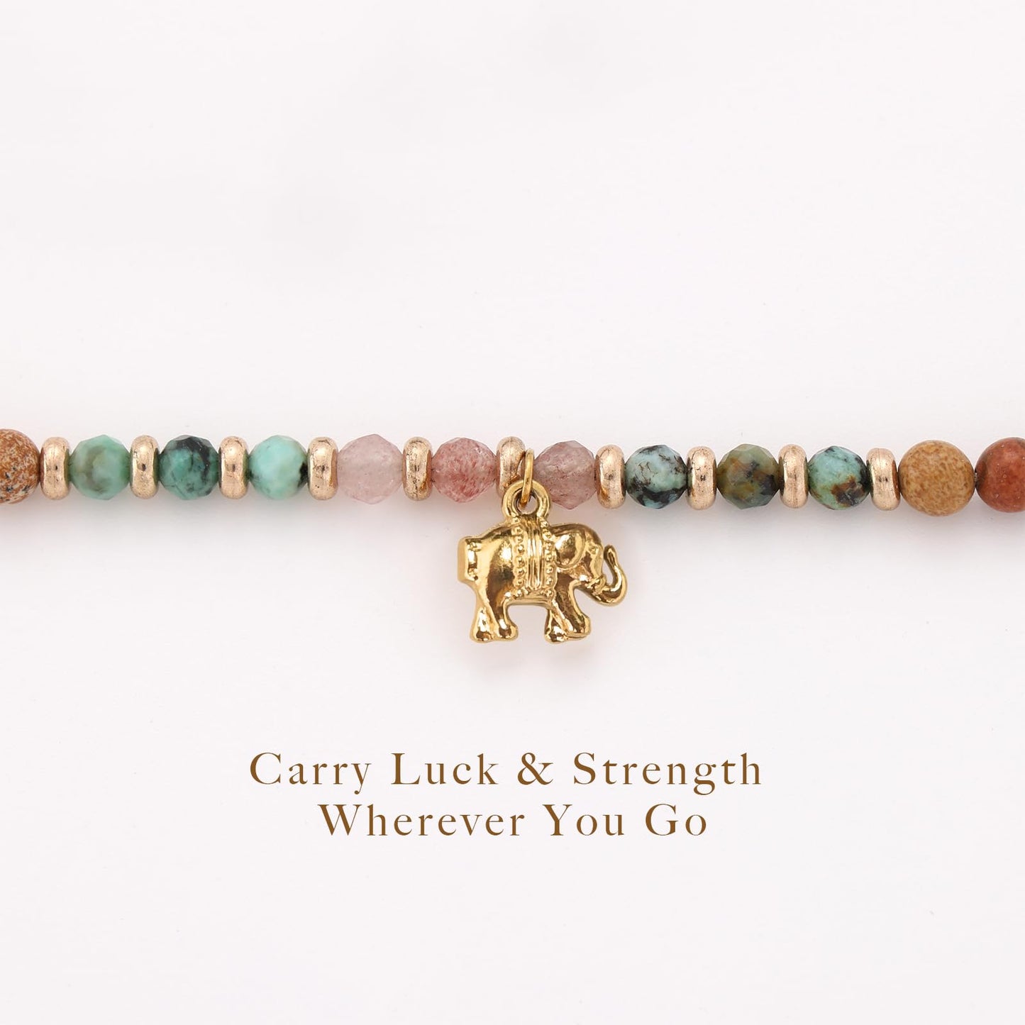 Pavolini Elephant Gifts for Women, Mother’s Day Gifts for Mom, Inspirational Bracelet, Natural Healing Stone Elephant Bracelet, New Beginnings Gift, Friendship Gift for Women