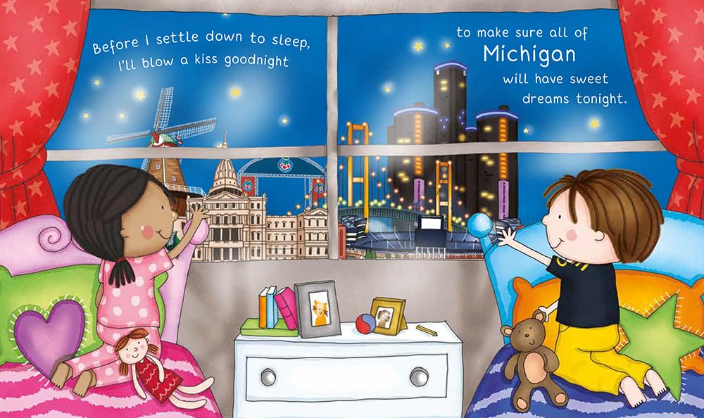 Night-Night Michigan: A Bedtime Board Book of Michigan Landmarks