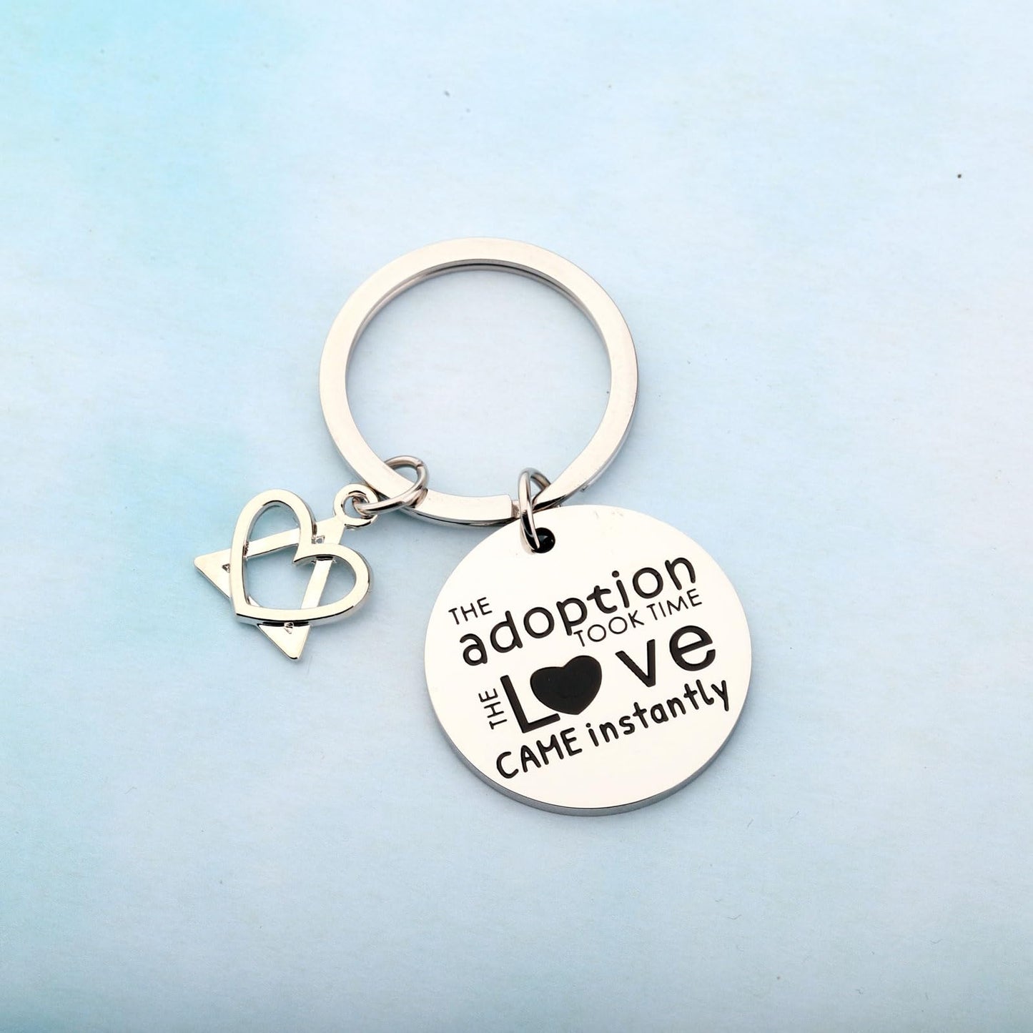 TGBJE Adoption Symbol Charm Keychain Gotcha Day Keychain Adoption Gifts Adoptive Mom Jewelry Foster Parent Thank You Gift