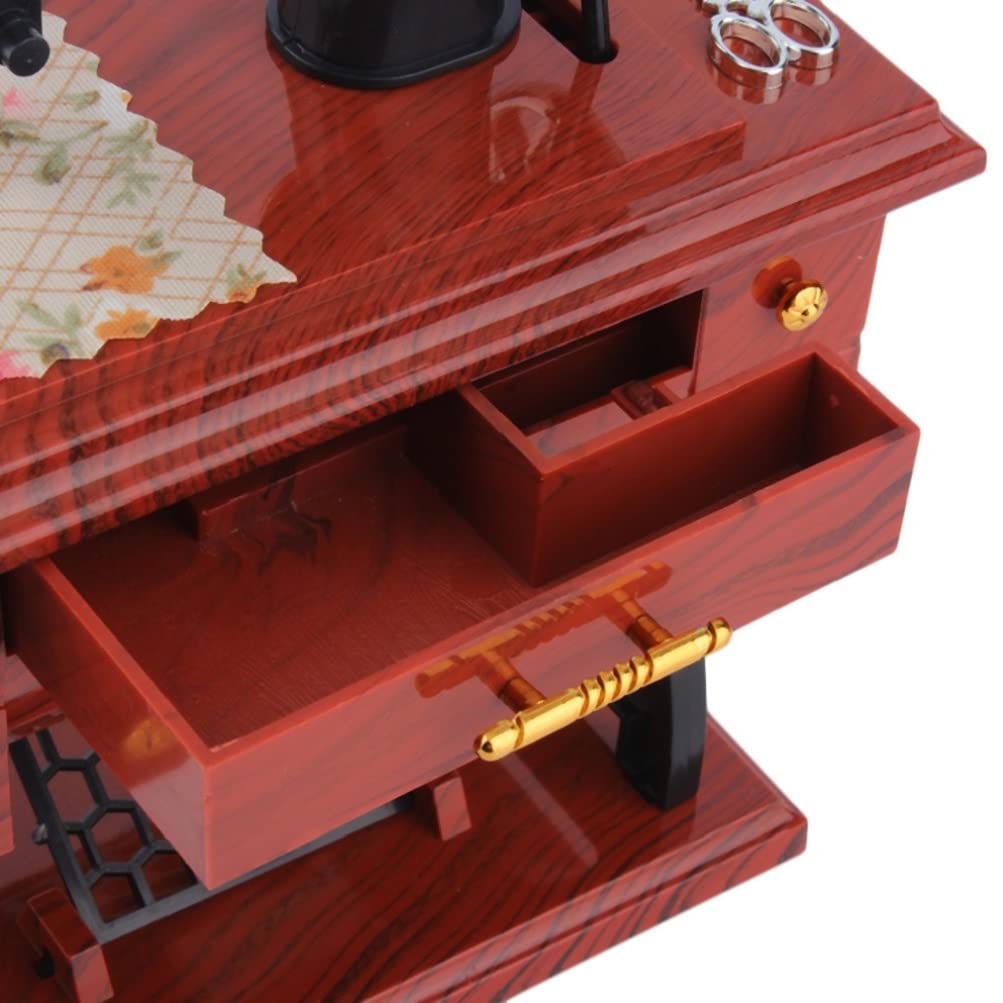 Sewing Machine Music Box Retro Classical Table Desk Decoration Gifts for Birhday Mothers Day