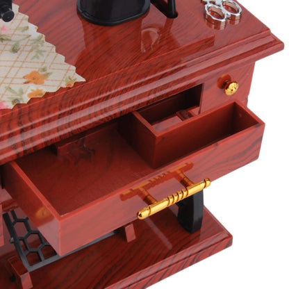 Sewing Machine Music Box Retro Classical Table Desk Decoration Gifts for Birhday Mothers Day