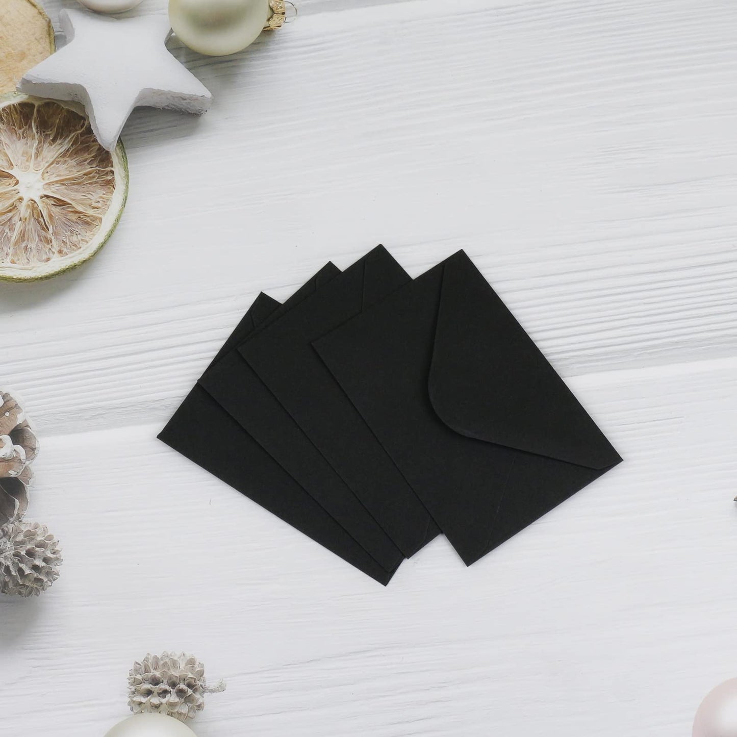 150 Packs of Gift Card Envelopes, Black Mini Envelopes, Gift Card Holder, Business Card Envelopes (4"x2.75") (black)