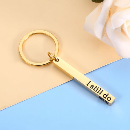 KINMES Bronze 8th Anniversary Keychain Gifts for Women Men, Husband Wife, Lovers, Couple, Boyfriend Girlfriend, Unisex