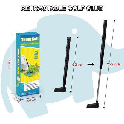 Funny Mini Golf Gag Gifts for Men Golfer, Toilet Golf Bathroom Game for Adults, Unique Birthday Gift for Dad from Daughter Son, Fun White Elephant Gift Idea for Brother, Husband, Boys, Boyfriend,Him