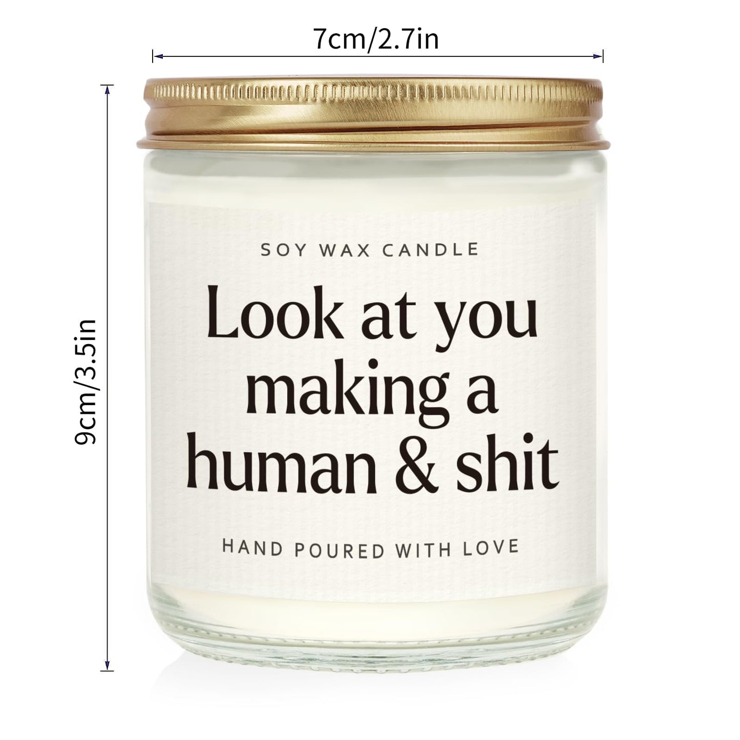Funny New Mom Gifts, Handmade Scented Lavender Candle for New Mom After Birth, Postpartum Gift for Moms, First Time Moms Mothers Day Gift, Soy Wax Candle, 7 Oz
