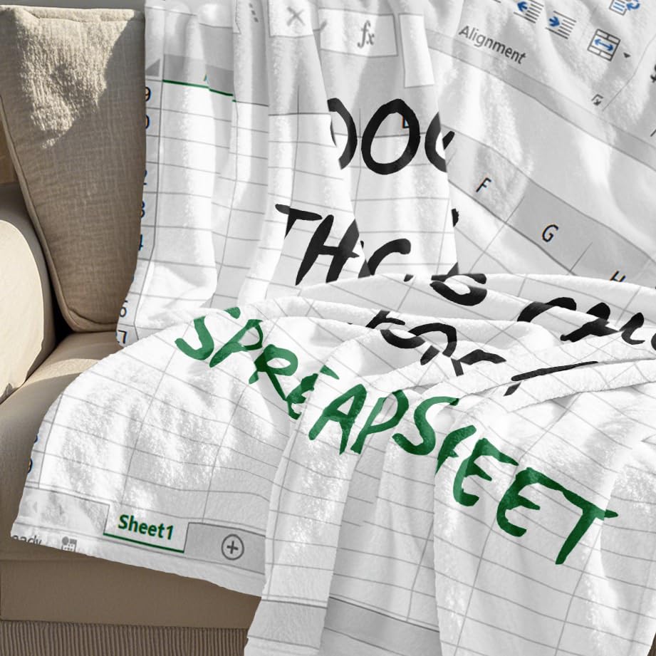 Accountant Gifts for Women/Men, Spreadsheet Gifts Funny, Gift for Accountants, Accounting Gift for Coworkers/Boss/Colleague/Friend, CPA Gifts, Excel Blanket 60"x50"
