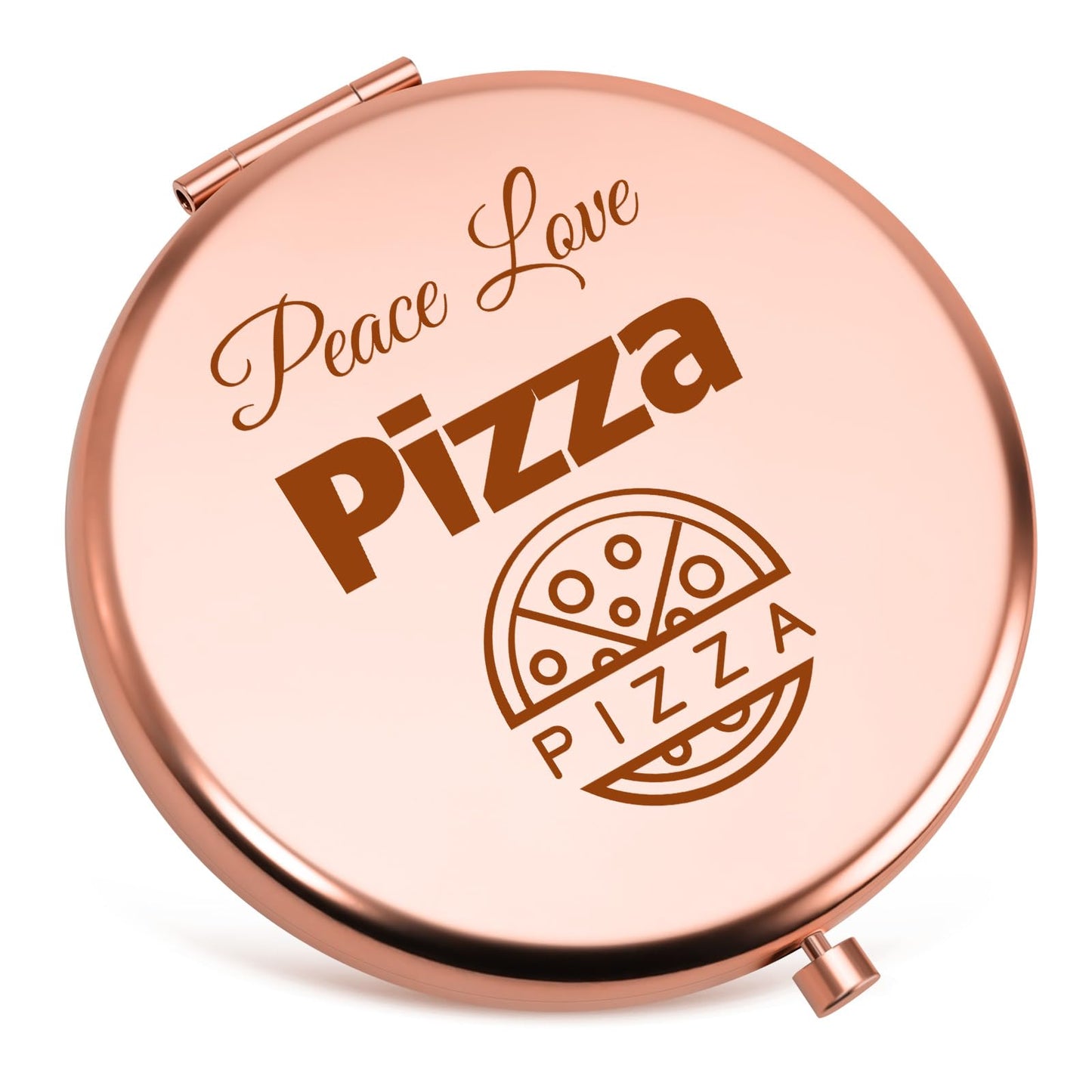 Pizza Gifts for Pizza Lover Compact Makeup Mirror Pizza Themed Gifts for Women Girls Sisters Friends Coworkers Birthday Presents for Foodie Chef Baker Food Lovers Present Folding Makeup Mirror