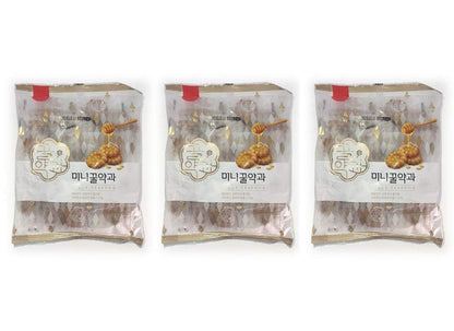 Korean Traditional Sweet Mini honey Yak Gwa Cookies 200 g x 3 Pack (total 600g)