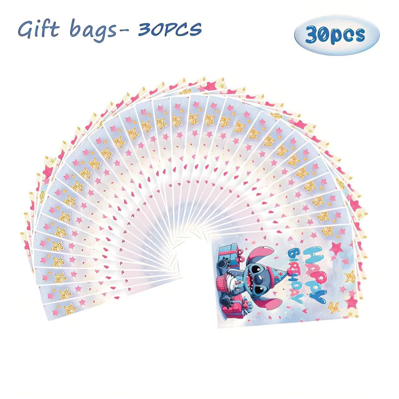 HANISNA For Stitch party gift bags 30PCS, supplies, and decorations. Perfect for cartoon parties, ideal for kids, and great for family events, prizes.