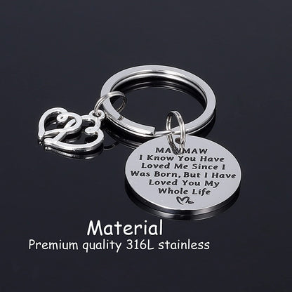 Kivosliviz Mawmaw Keychain Gifts for Women Her Maw Maw Key Chains Worlds Greatest Best Mammaw Ever Jewelry Mamaw Keyring Mawmaw Keychain