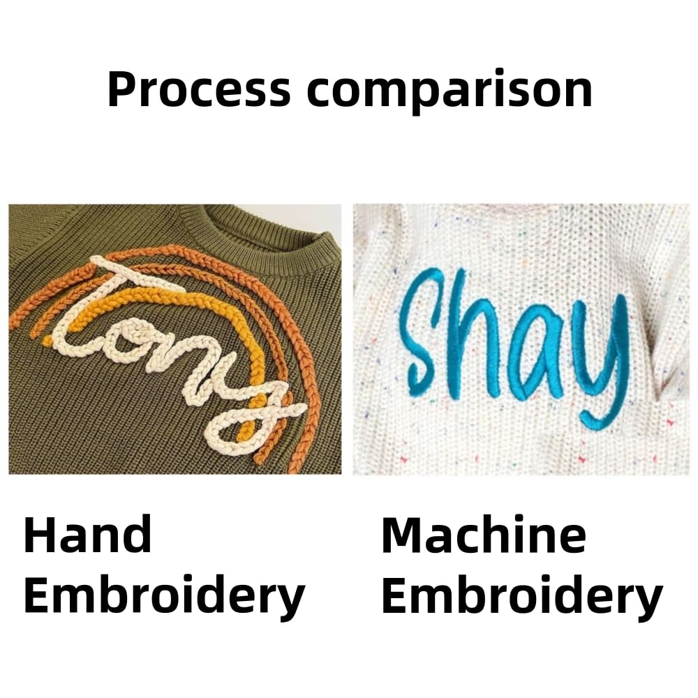 Personalized Baby Name Sweater,Toddler Baby Girl Boy Knit Sweater Gifts, Custom Newborn Girl Clothes Cardigan,Baby Sister Sweater. Multicolor
