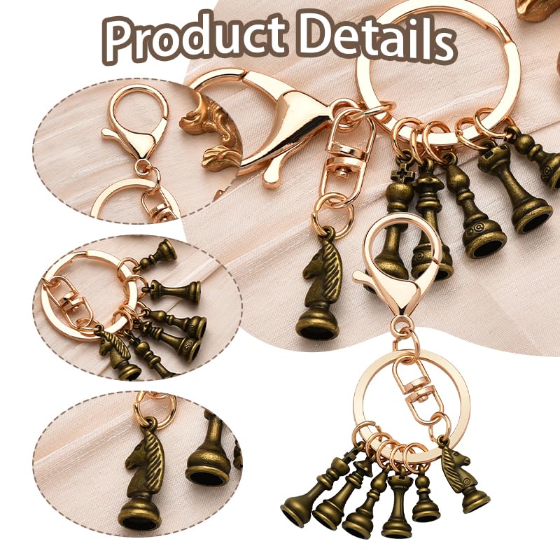 Kilener Chess Keychain Gifts for Men Women Key Chains for Car Keys Purse Bag Charms for Handbags Accessories