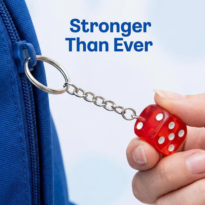 1 Dozen Bunco Dice Key Chains - Perfect for Bunco Night Gifts, Prizes, Casino-Themed Wedding Favors, and Party Supplies