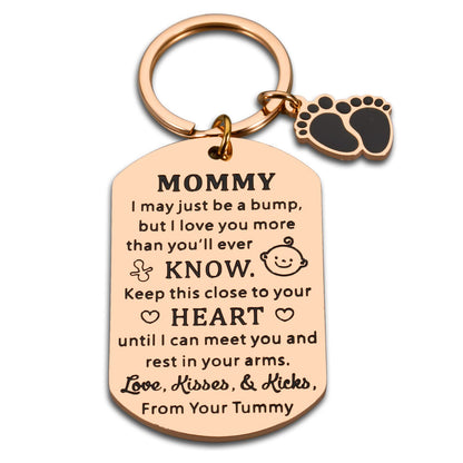 New Mom Gifts for Mother's Day Keychain Moms to Be Gift for Pregnancy Mothers New Baby Announcement Keepsake for Expecting Mama First Time Mom Gifts for Soon to be Mommy Mother Birthday Gift Ideas