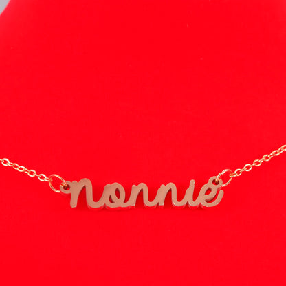 HUTIMY Nonnie Gift Necklace for Grandma Women Rose Gold Nonnies Mothers Day Ornament Best Nonnie ever Gifts