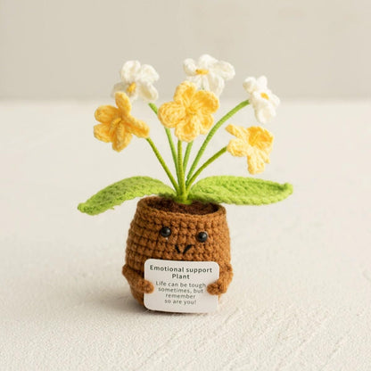 Birthday Gifts for Women Mini Positive Tulip Emotional Support CrochetPerfect as Christmas/Retirement/Thank-You Gifts for Female Colleagues Bosses Teachers & Friends (Smiling Sunflower)
