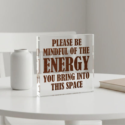 Inspirational Zen Decor Meditation Room Decor Positive Affirmations Meditation Accessories Acrylic for Home Office Living Room Desk Bedroom Desktop
