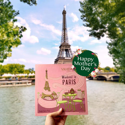 VAHDAM, Weekend in Paris Tea Gift Set - 9 Assorted Teas | Travel Edition Gift Box | Natural Ingredients Luxury Tea Set | Gluten Free, Non-GMO