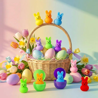 24Pack Bunny Mochi Squishy Toy,Bunny Squishies Bulk Fidget Toy Gifts Party Favors,Bunny Squishy Fidget Toys Bundles Squishies for Kids