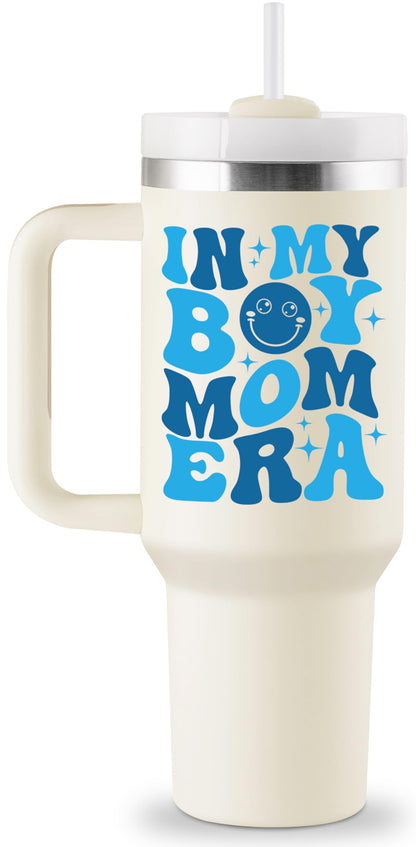 Boy Mom Gifts for New Mom - First Mothers Day Gifts for New Moms, Boy Mama, Pregnant Mother, Expecting Mommy, First Time Moms To Be, Mommy To Be - 40oz Travel Cup Insulated Tumbler with Lid & Straw