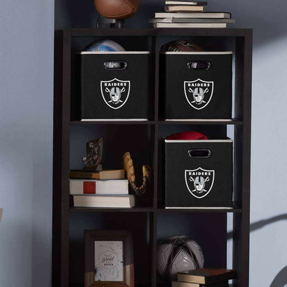 Franklin Sports NFL Storage Bins - Collapsible Cube Container + Basket - NFL Office, Bedroom + Living Room - 11"x11"