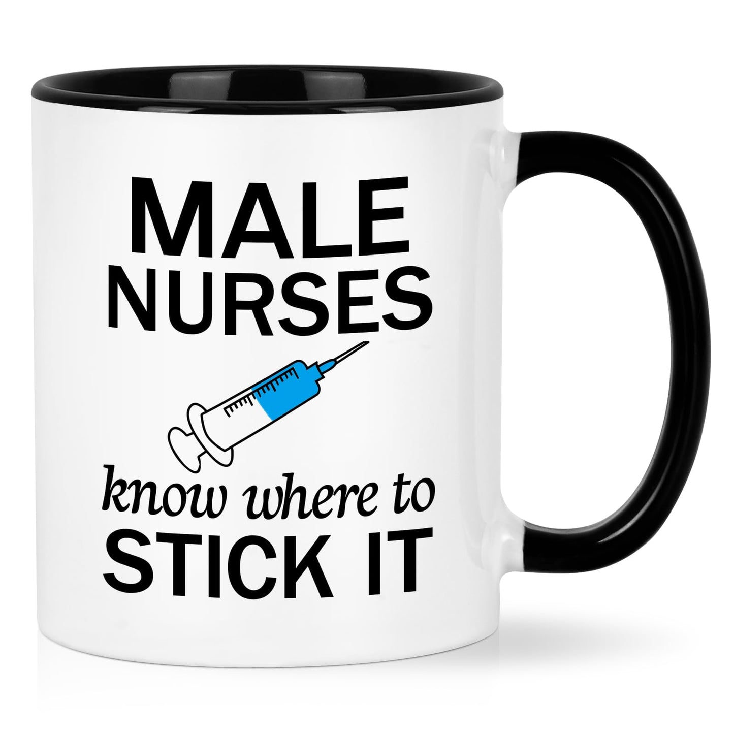 YHRJWN Nurse Gifts, Male Nurse Gifts, Nurses Week Appreciation Graduation Gift for Men Him, Funny Coffee Mug, 11 Oz