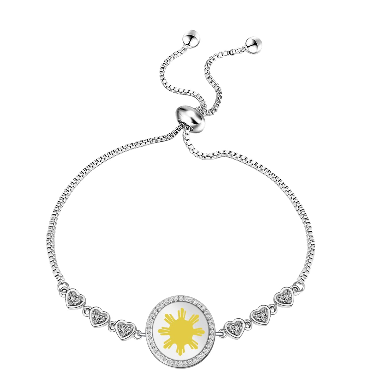 KEYCHIN Sun And Star Bracelet - Filipina Pride Gifts - Philippine Flag Jewelry