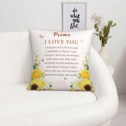 Mothers Day Meme Gifts from Grandkids - Birthday Gifts for Meme - Best Memes Grandma Gifts Throw Pillow Cover 18"X 18"