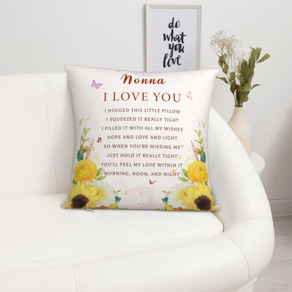 Mothers Day Nonna Gifts for Grandma - Birthday Gifts for Nonna - Best Nonnas Ever Gifts - Italian Grandma Gift from Grandkids Throw Pillow Cover 18"X 18"