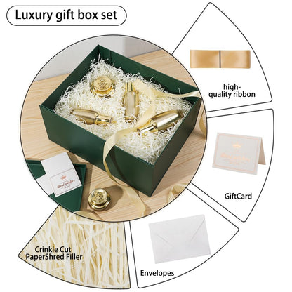 1Pcs Green Extra Large gift box with lids 16.5×13×8 Inches gift boxes for presents,Birthday Box (include Ribbon, Paper Shred Filler Gift Card & Envelopes)