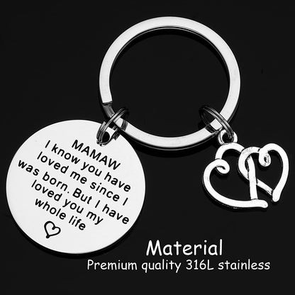 Mamaw Gifts Keychain for Women - Best Mamaw Ever Key Chains Gift