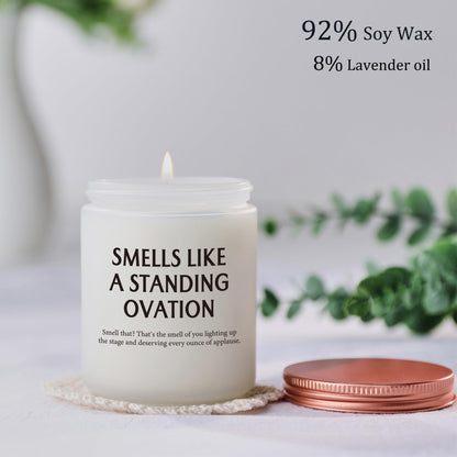 Funny Gifts for Graduates Musician Singer Actors Performer, Unique Graduation Performance Or Birthday Gift for Her Him Son Daughter Mom Students Friend Standing Ovation Candle