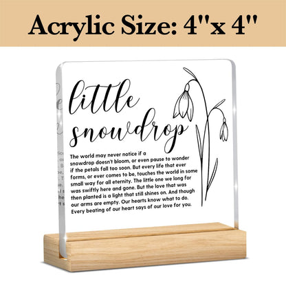 Miscarriage Gifts for Mothers, Memorial Sympathy Gifts for Loss of Baby Infant, Sympathy Gift for Loss of Loved One Baby, Acrylic Sign Remembrance Condolence Miscarriage Gift for Mom Dad Couple